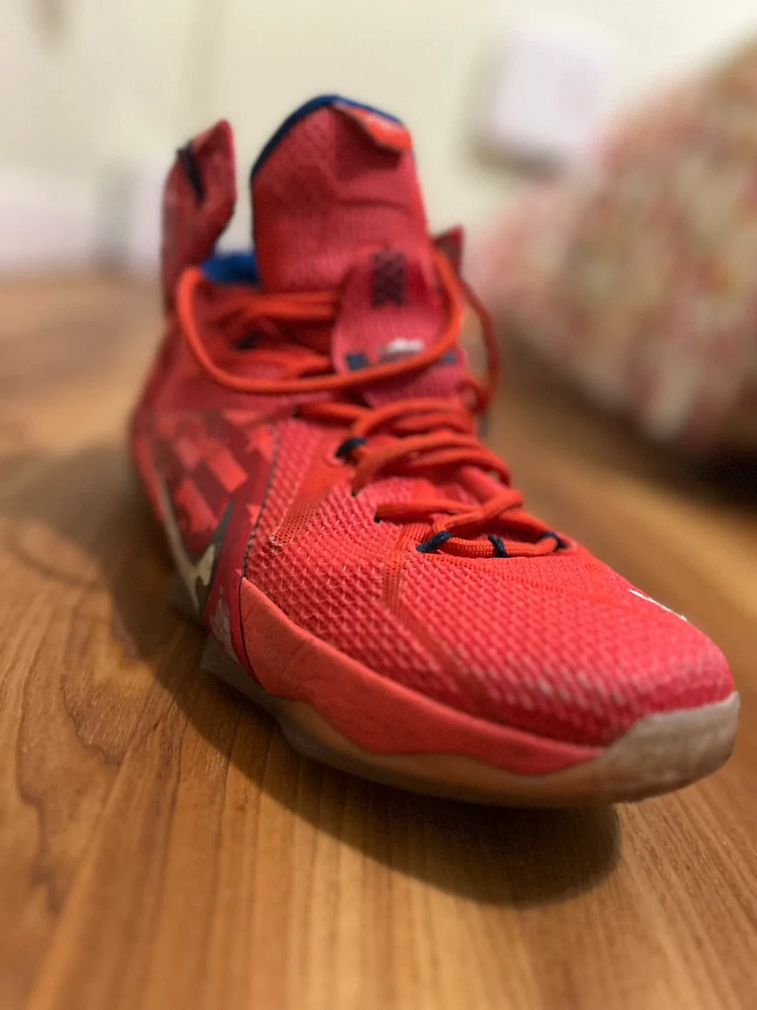 Nike LeBron 12 Red Basketball Shoes image indicator(4)