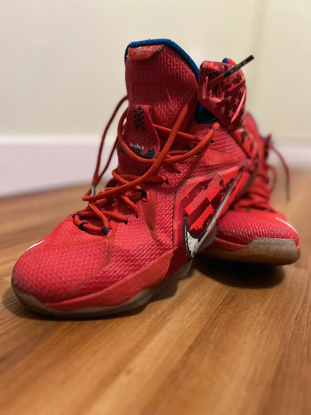 Nike LeBron 12 Red Basketball Shoes image indicator(3)