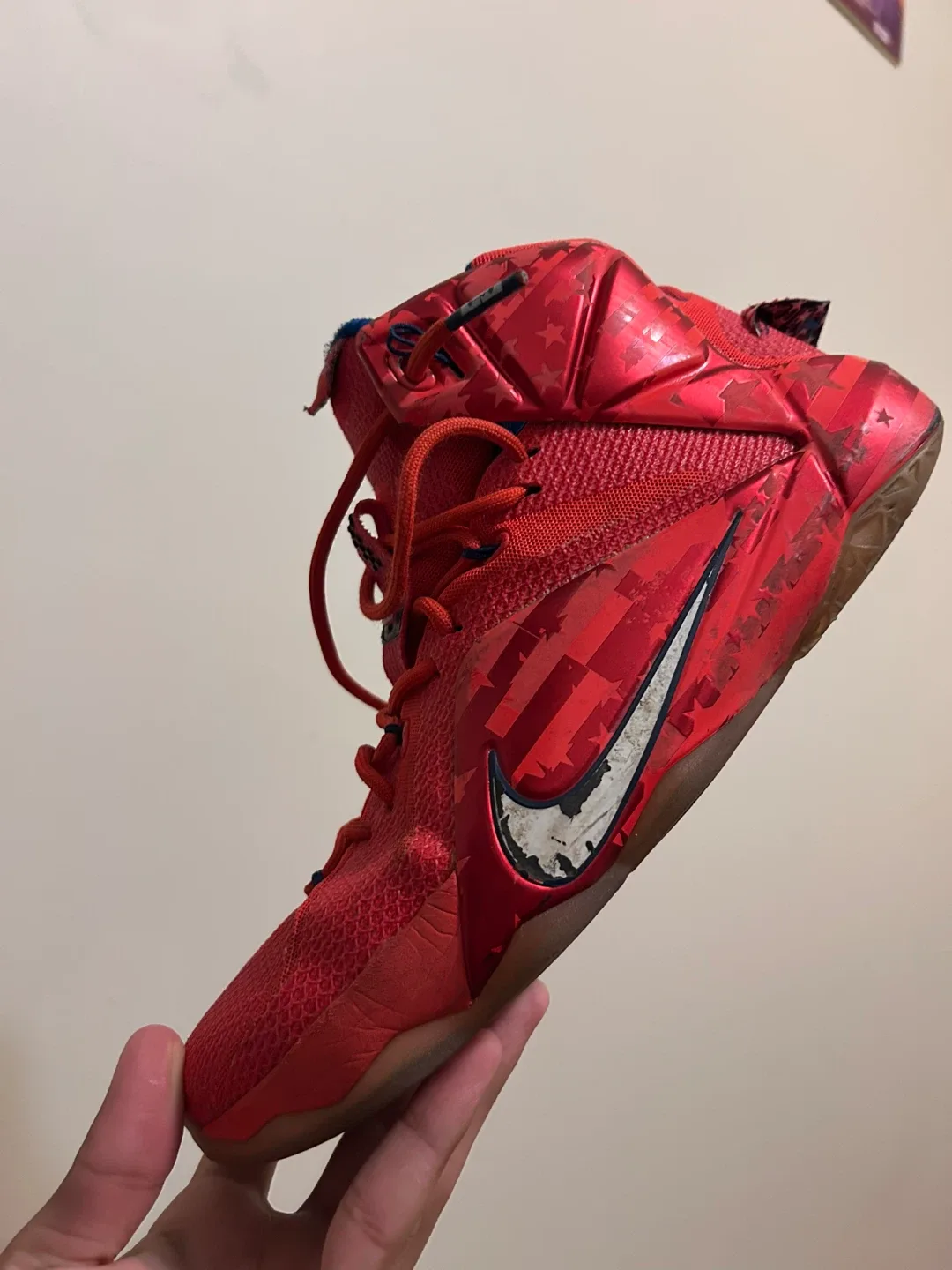 Nike LeBron 12 Red Basketball Shoes image indicator(5)