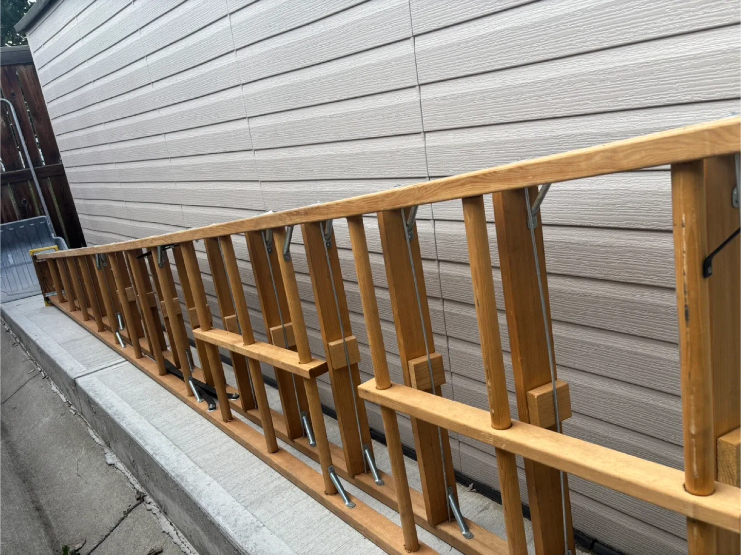 Wooden ladder ~ 15 feet tall image indicator(3)