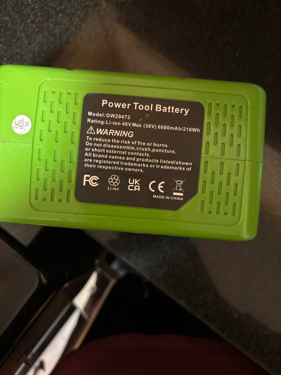 Greenworks 40V Max Power Tool Battery - photo 4