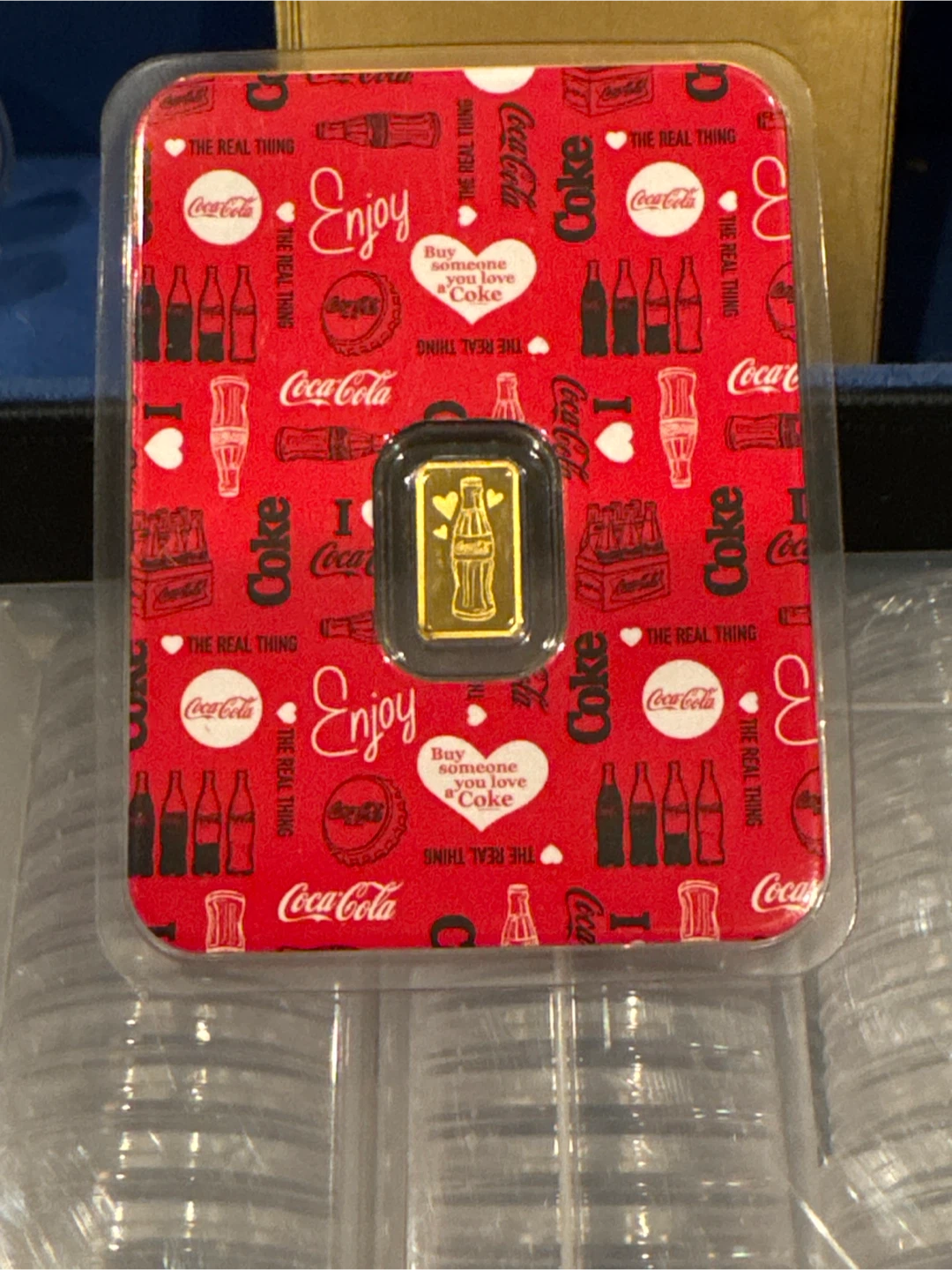Limited Pamp Suisse 0.5g Gold Bar Coca-Cola Valentine's Day