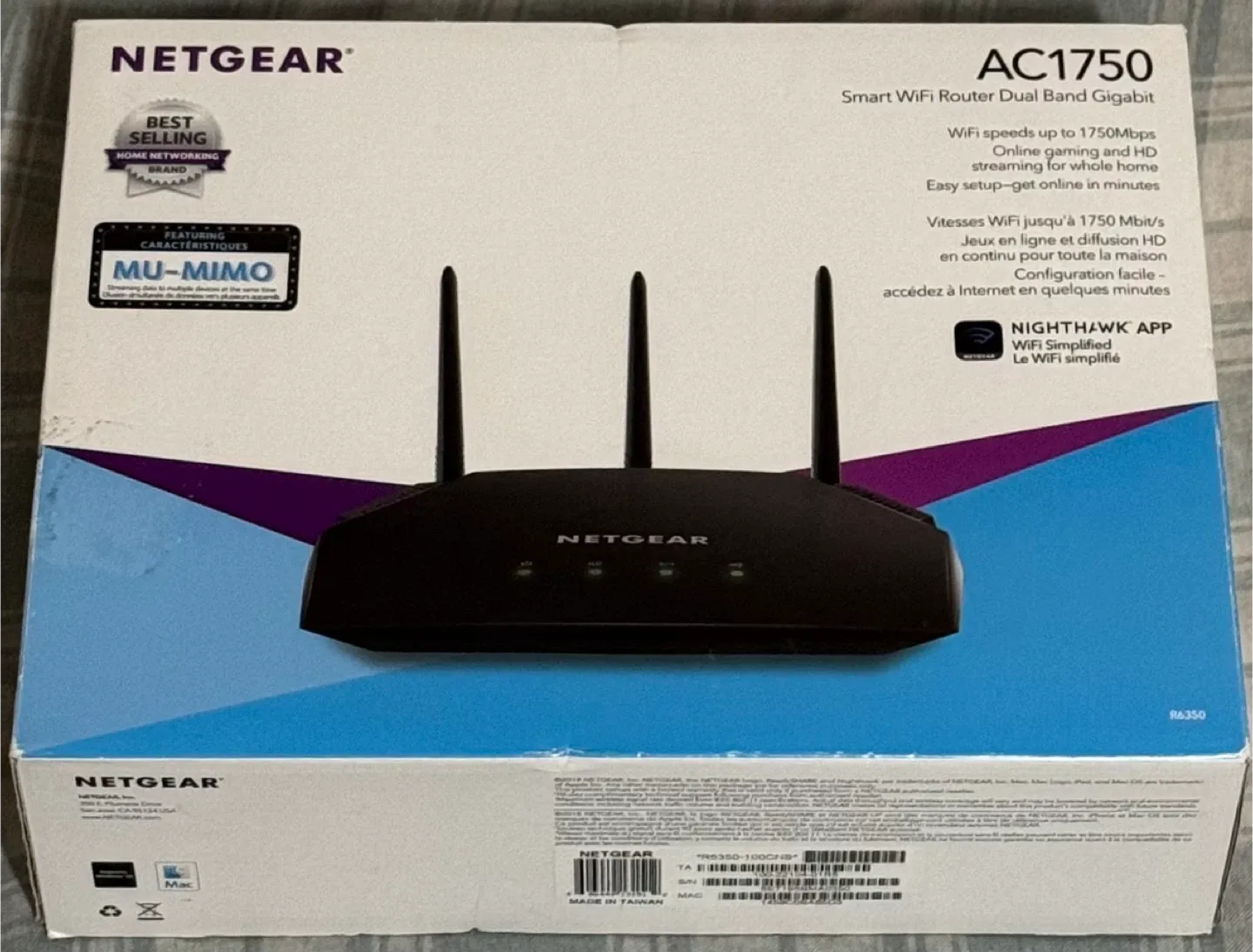 Netgear AC1750 Smart WiFi Router - Dual Band Gigabit