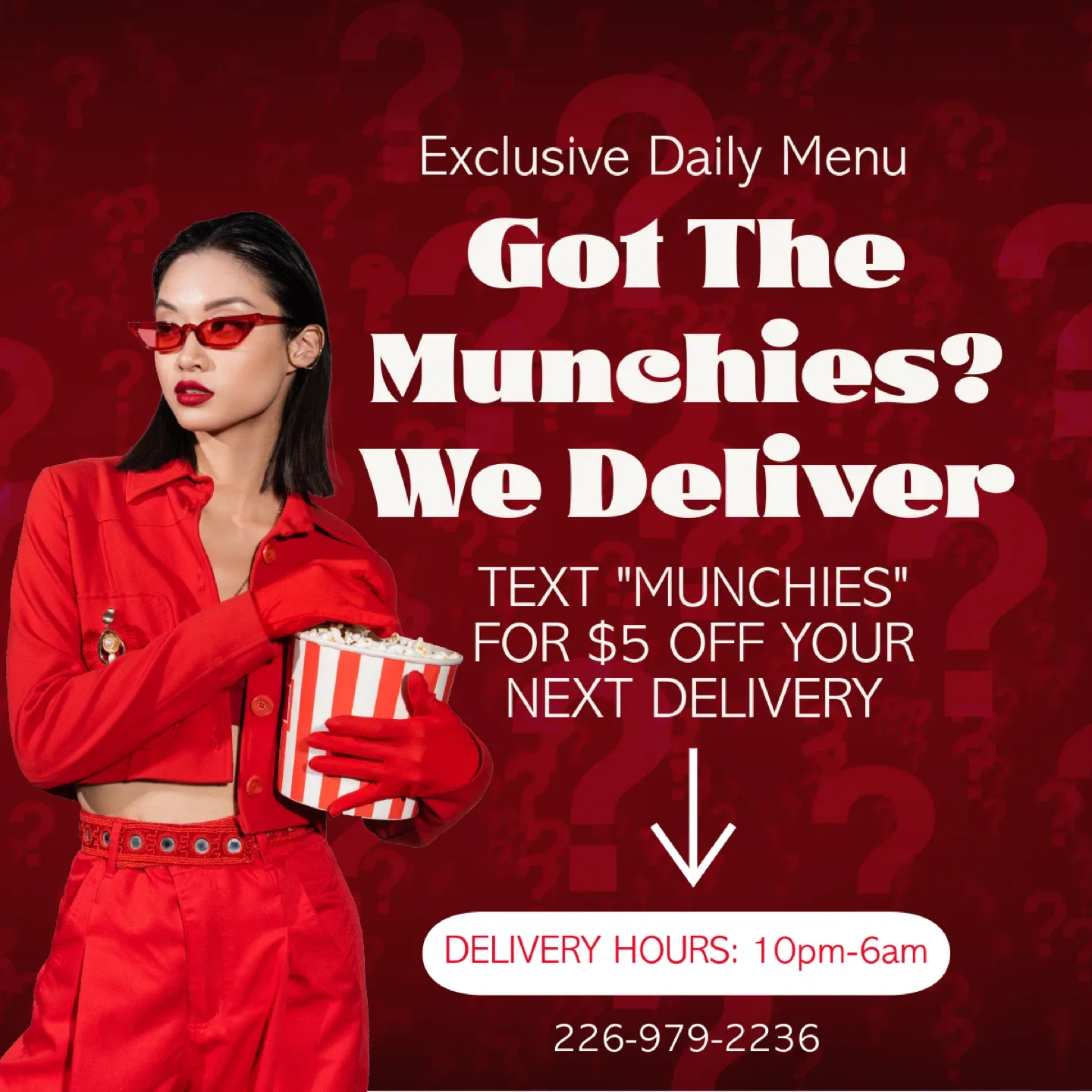 10PM-6AM SNACK DELIVERY AVAILABLE