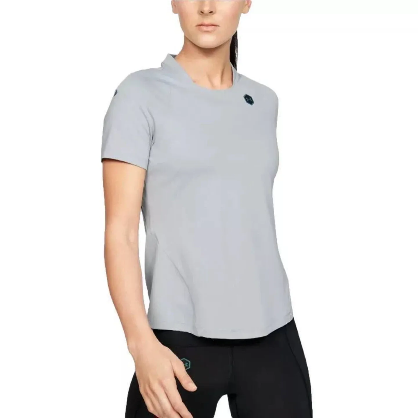 T-shirt rush top gray / orange L, Under Armour thumbnail