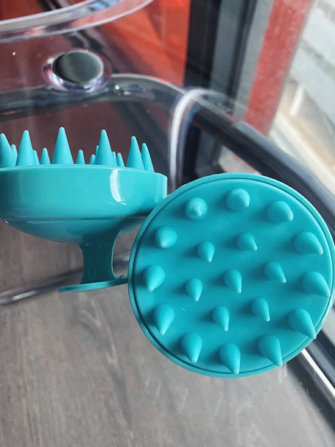 Manual wet and dry hair massager blue thumbnail