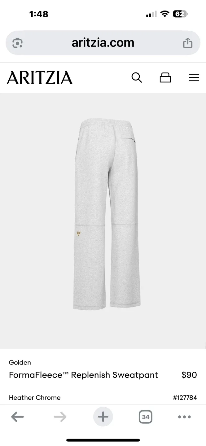 Aritzia Golden Formafleece Set - Heather Chrome image indicator(3)