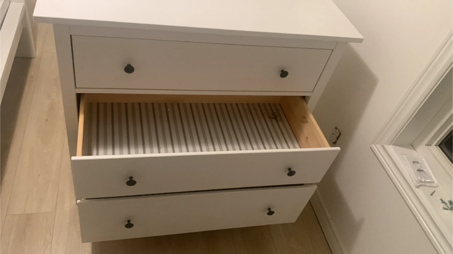 IKEA Hemnes White 3-Drawer Dresser - photo 4