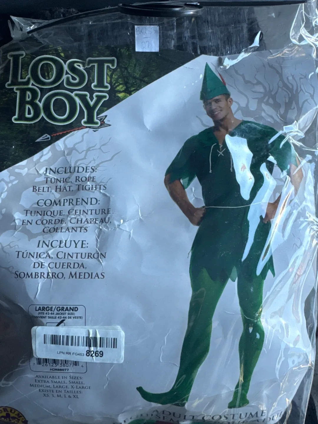 Lost Boy Adult Costume, Large/Grand thumbnail