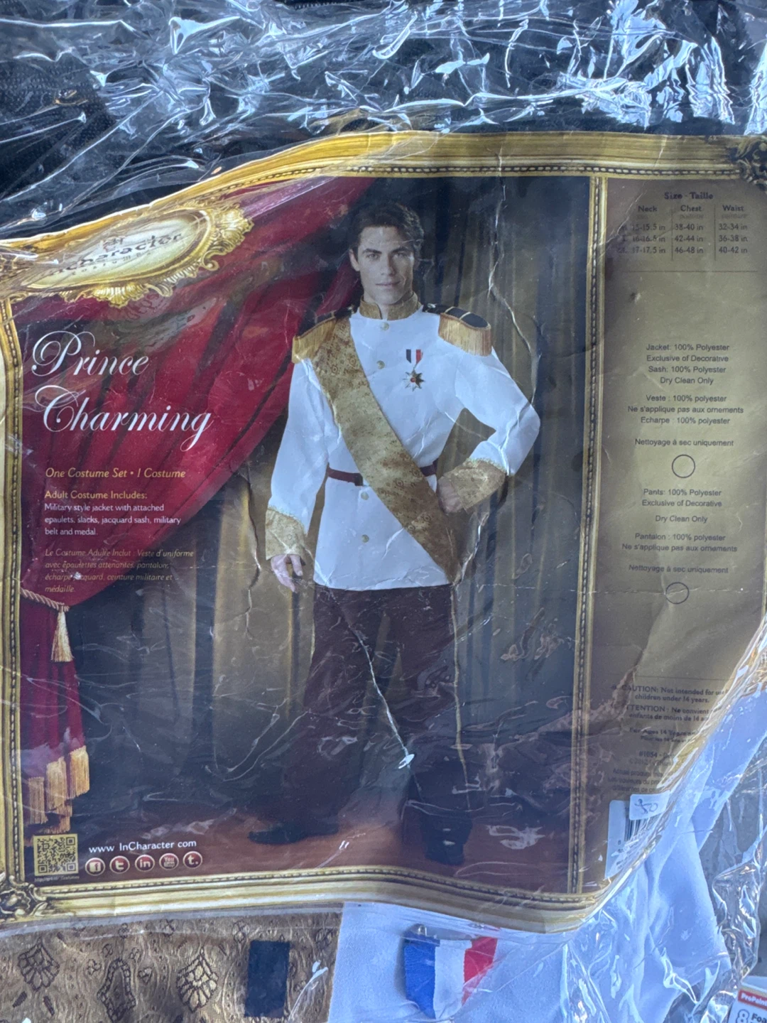 InCharacter Prince Charming Costume - Adult Size L