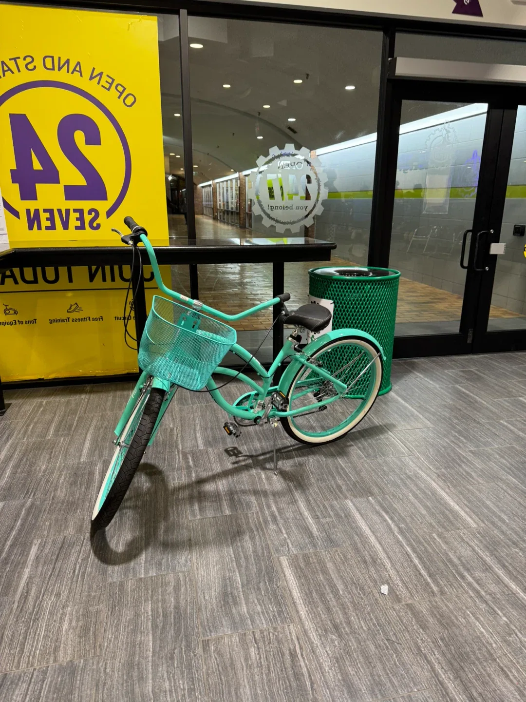 26” Bike w/ Basket,13+ Years, Neon Teal, 26IN CRUISER image indicator(3)