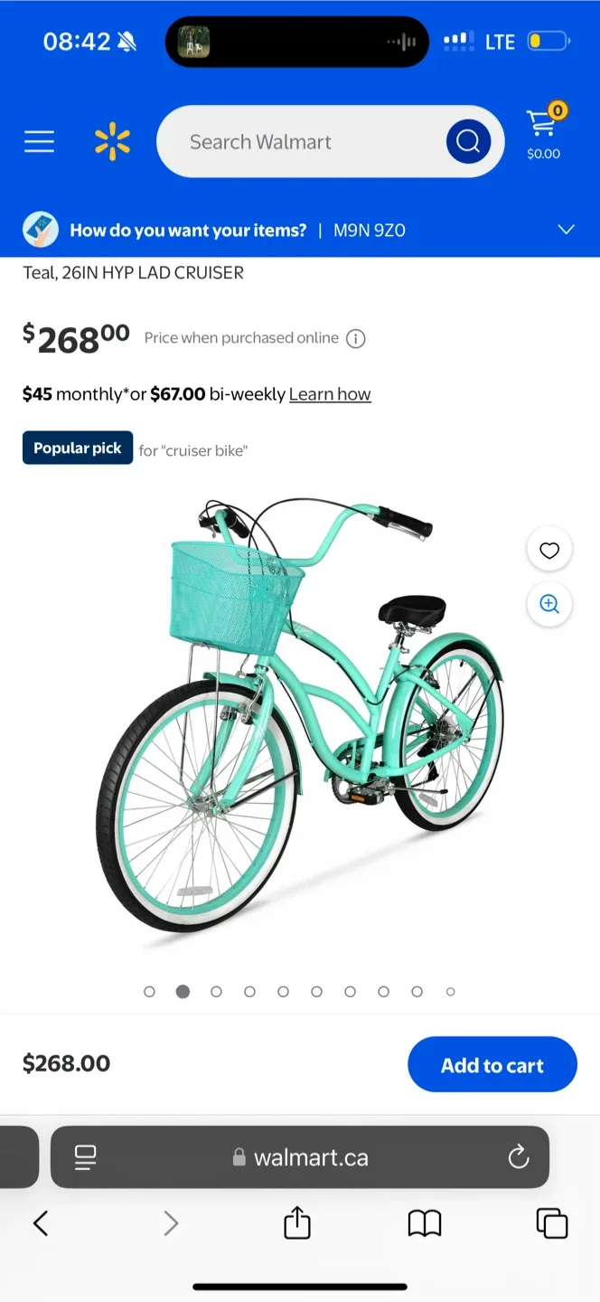 26” Bike w/ Basket,13+ Years, Neon Teal, 26IN CRUISER image indicator(4)