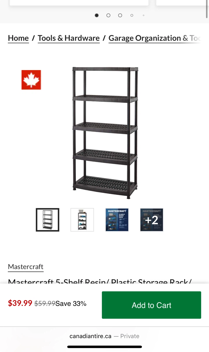 5-Shelf Resin/Plastic Storage Rack - photo 4