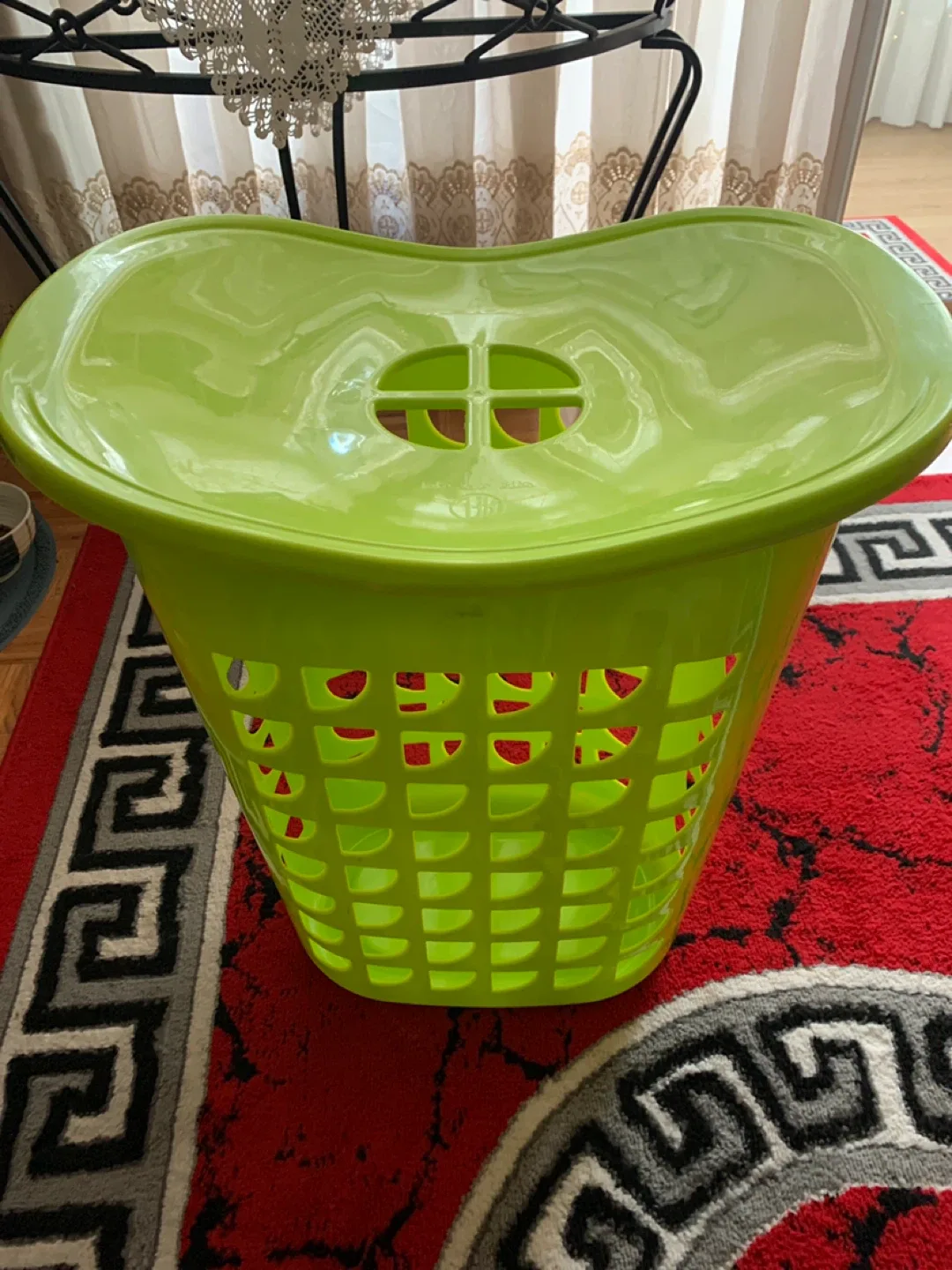 Green Laundry Basket with Lid