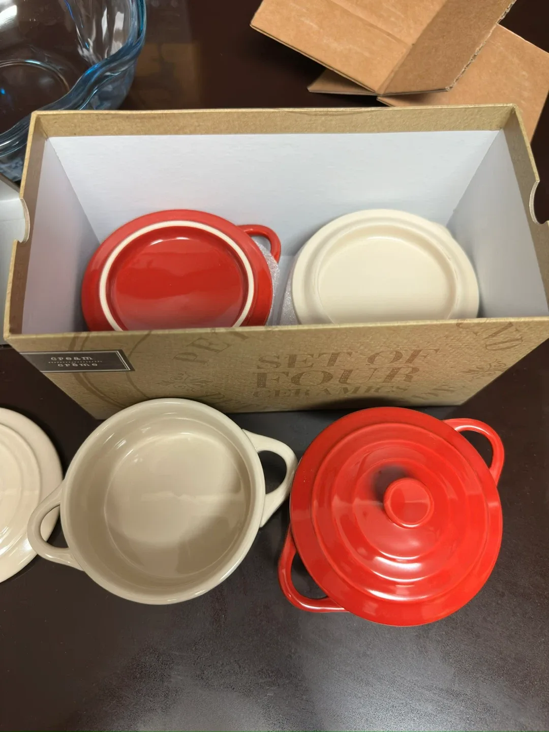 Petite Maison Set of Four Ceramics Cocottes - NEW image indicator(2)