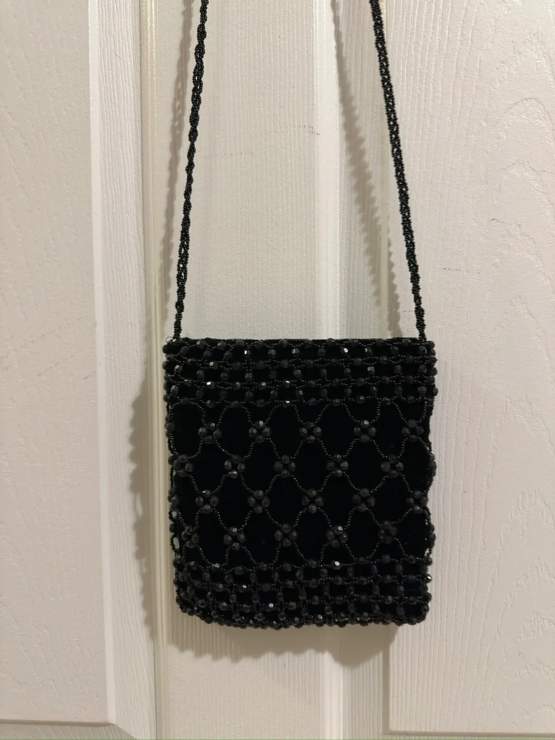Redondo Black Beaded Evening Bag thumbnail