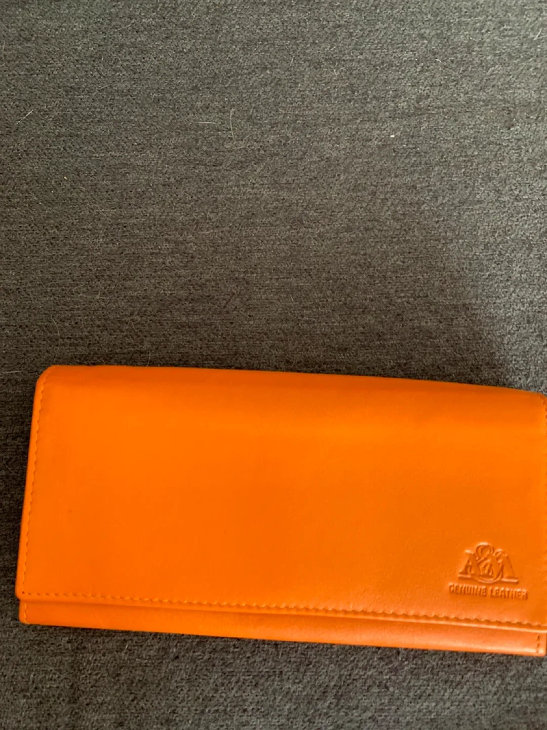 Genuine Leather Orange Wallet image indicator(2)