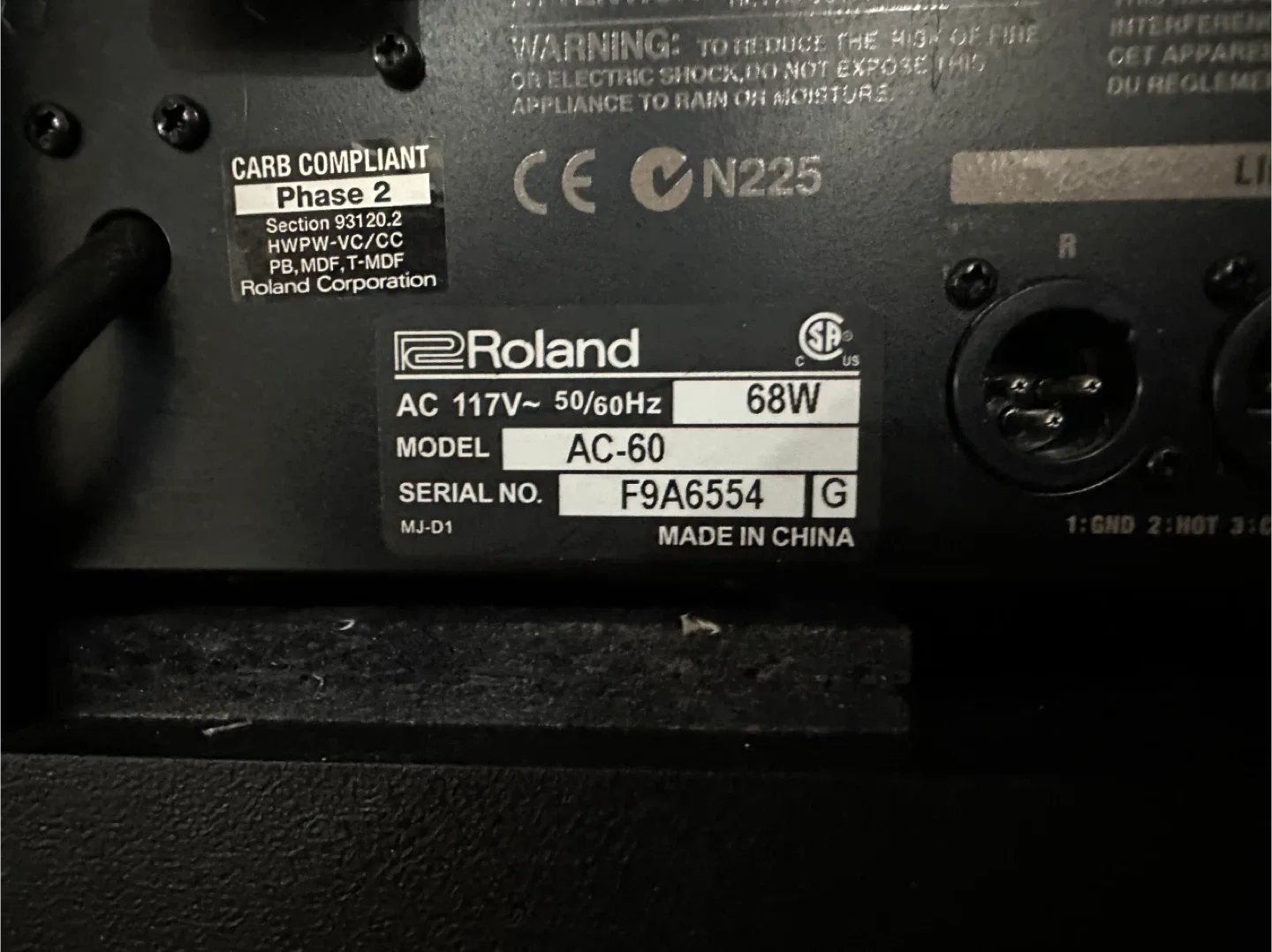 Roland AC-60 Acoustic Chorus Guitar Amplifier image indicator(3)