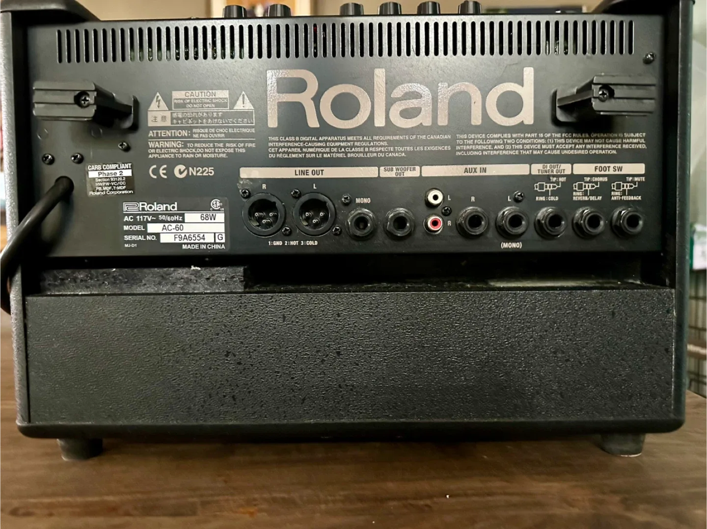 Roland AC-60 Acoustic Chorus Guitar Amplifier image indicator(2)