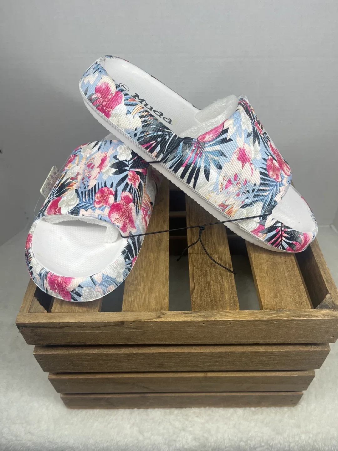 Mudd Floral Print Slide Sandals - Size 7 thumbnail