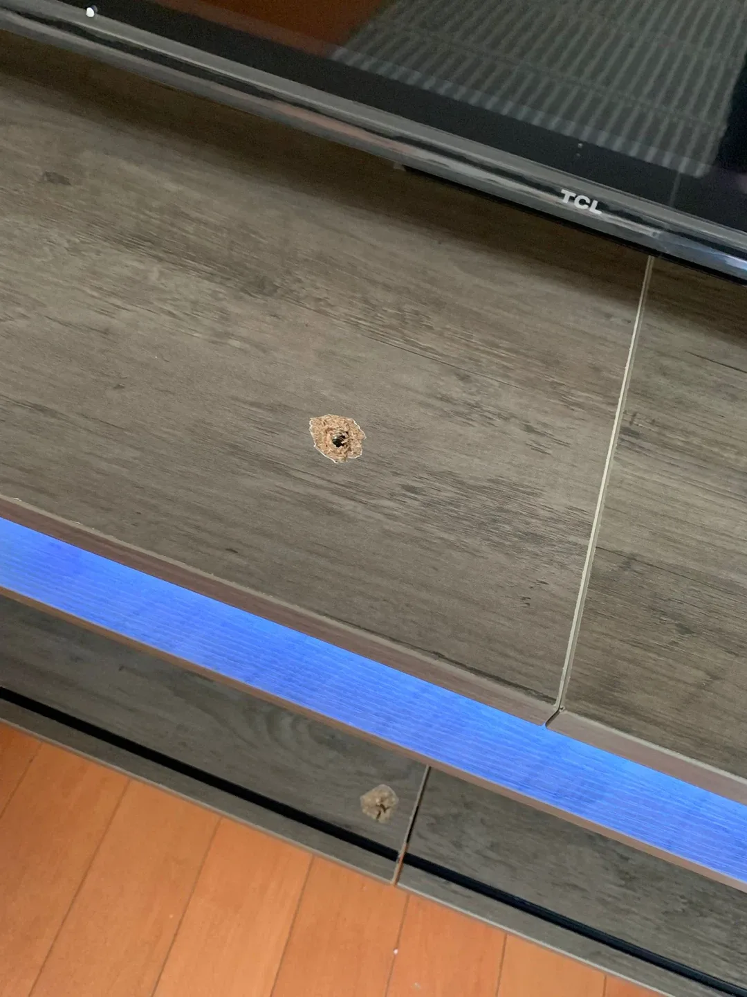 Grey TV Stand with LED Lighting image indicator(9)