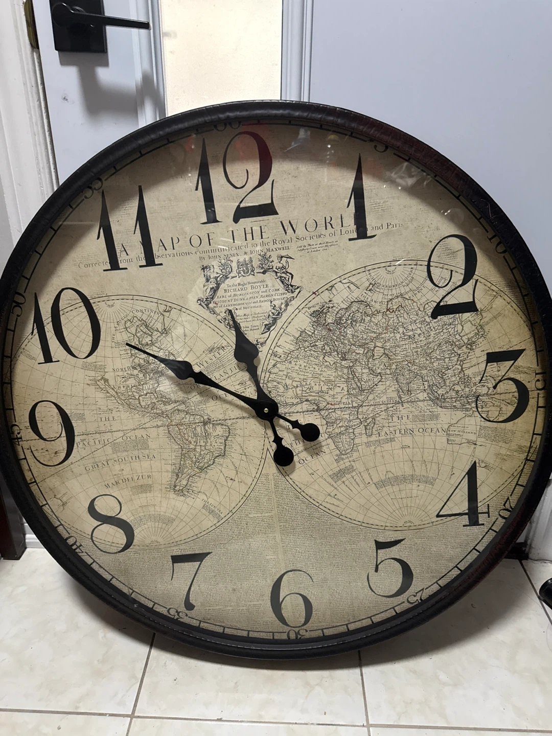 World Map Wall Clock