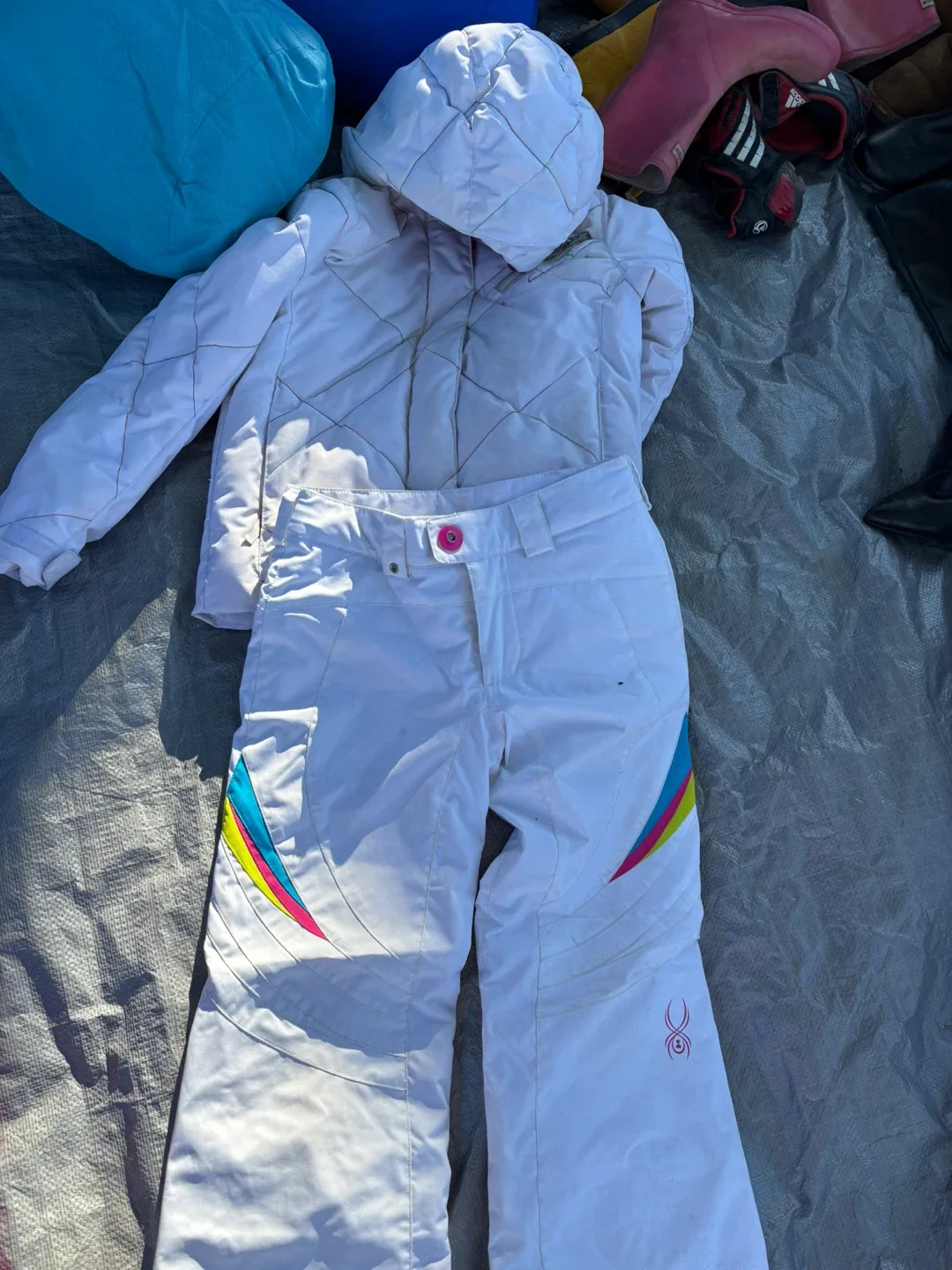 Spyder White Ski Suit thumbnail