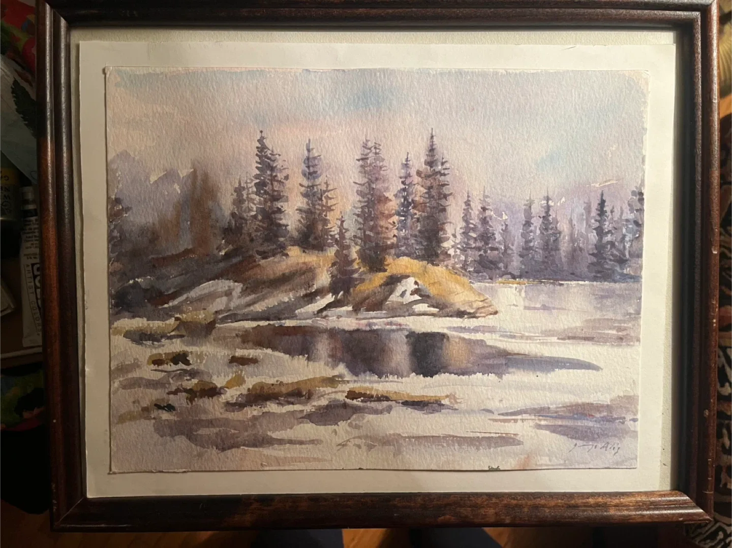 Art-Original Art- George Alig (1933-2024) Watercolour painting