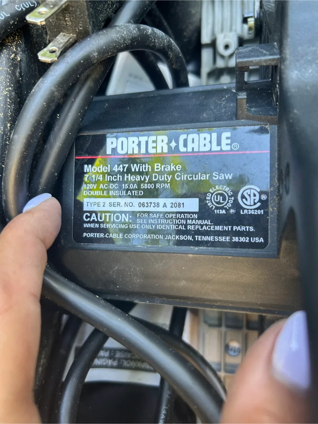 Porter-Cable 447 Circular Saw w/ Brake image indicator(2)