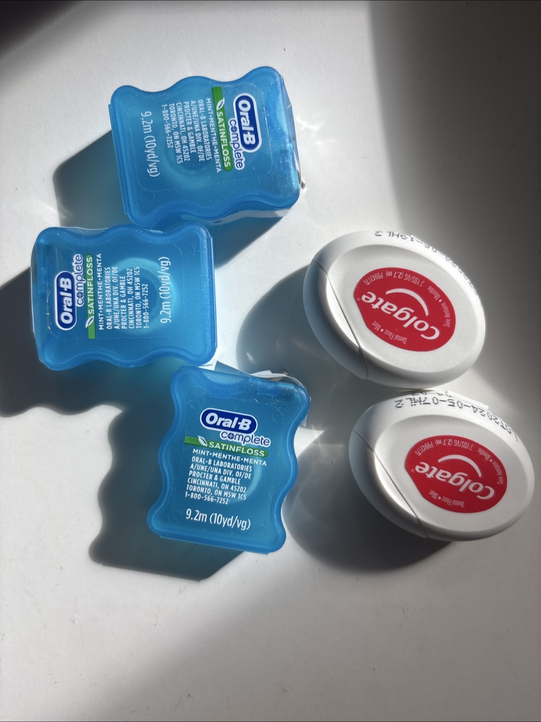 Oral-B Complete Satinfloss & Colgate Dental Floss