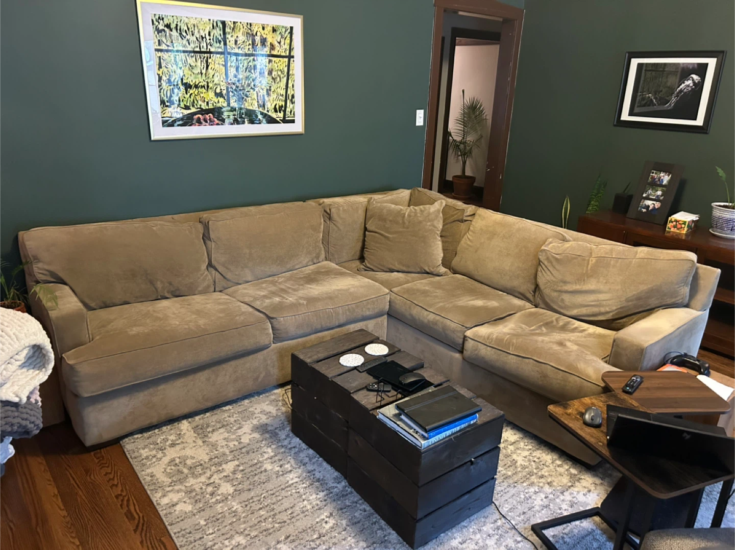 Comfortable Beige Sectional Sofa