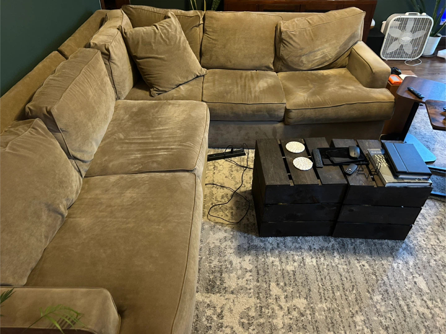 Comfortable Beige Sectional Sofa - photo 2