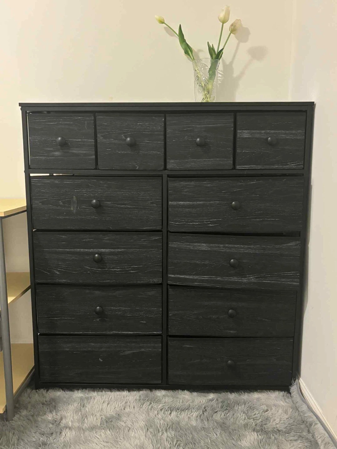 Black Dresser with 12 Drawers