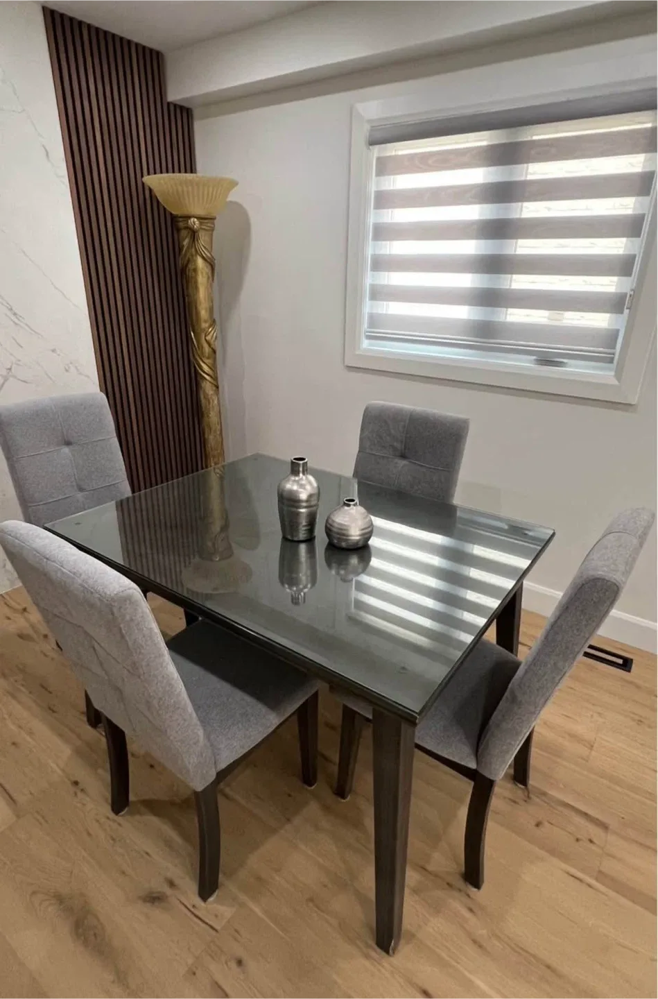 Dining Table with Grey Chairs thumbnail