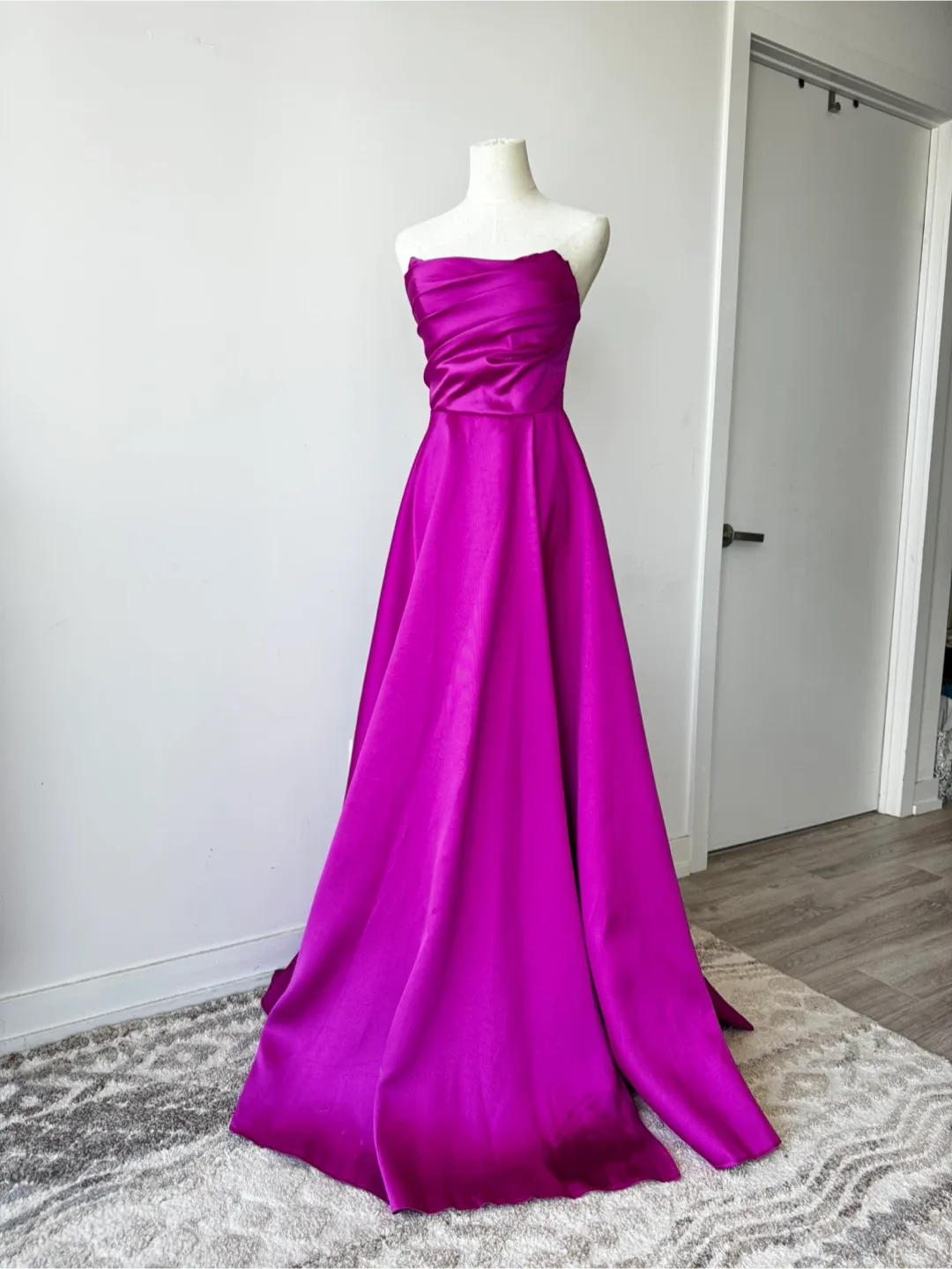 Strapless Formal Dress - Magenta thumbnail