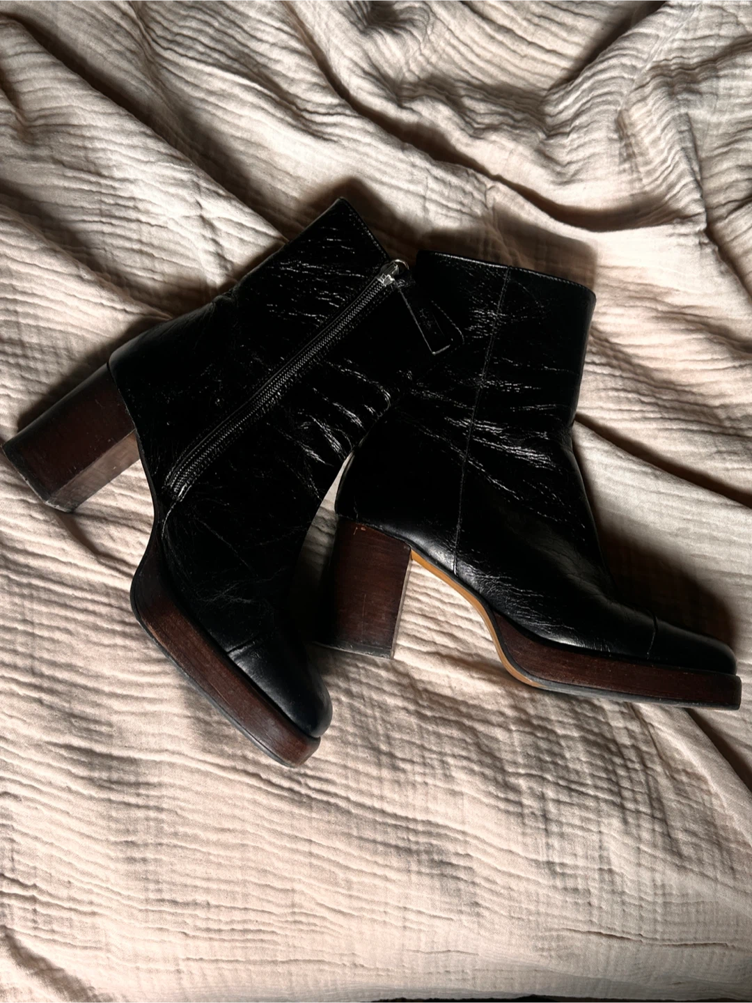 ASOS Black Leather Heeled Ankle Boots - photo 4