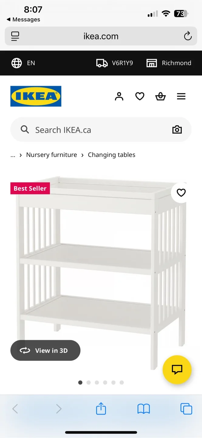 IKEA Crib & Changing Table - White image indicator(2)