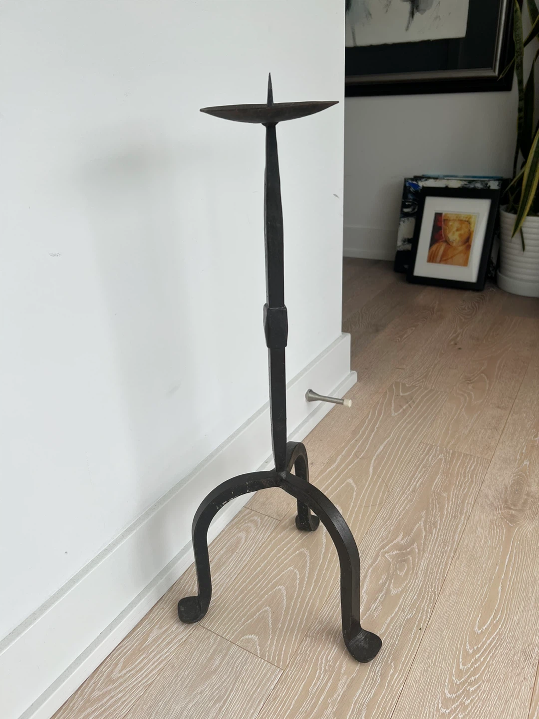 Rod Iron Candlestick Holder