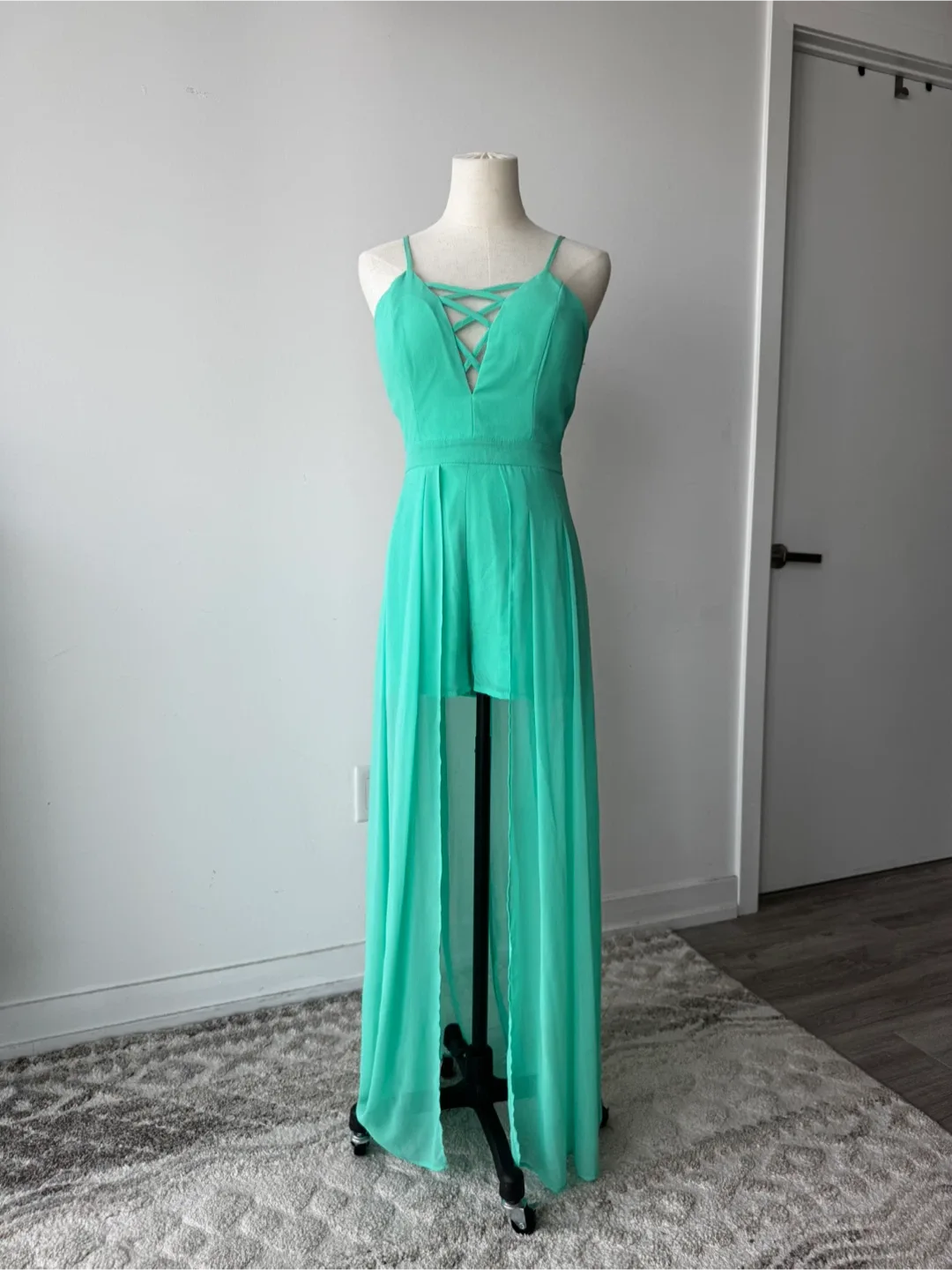 Mint Green Romper Dress thumbnail
