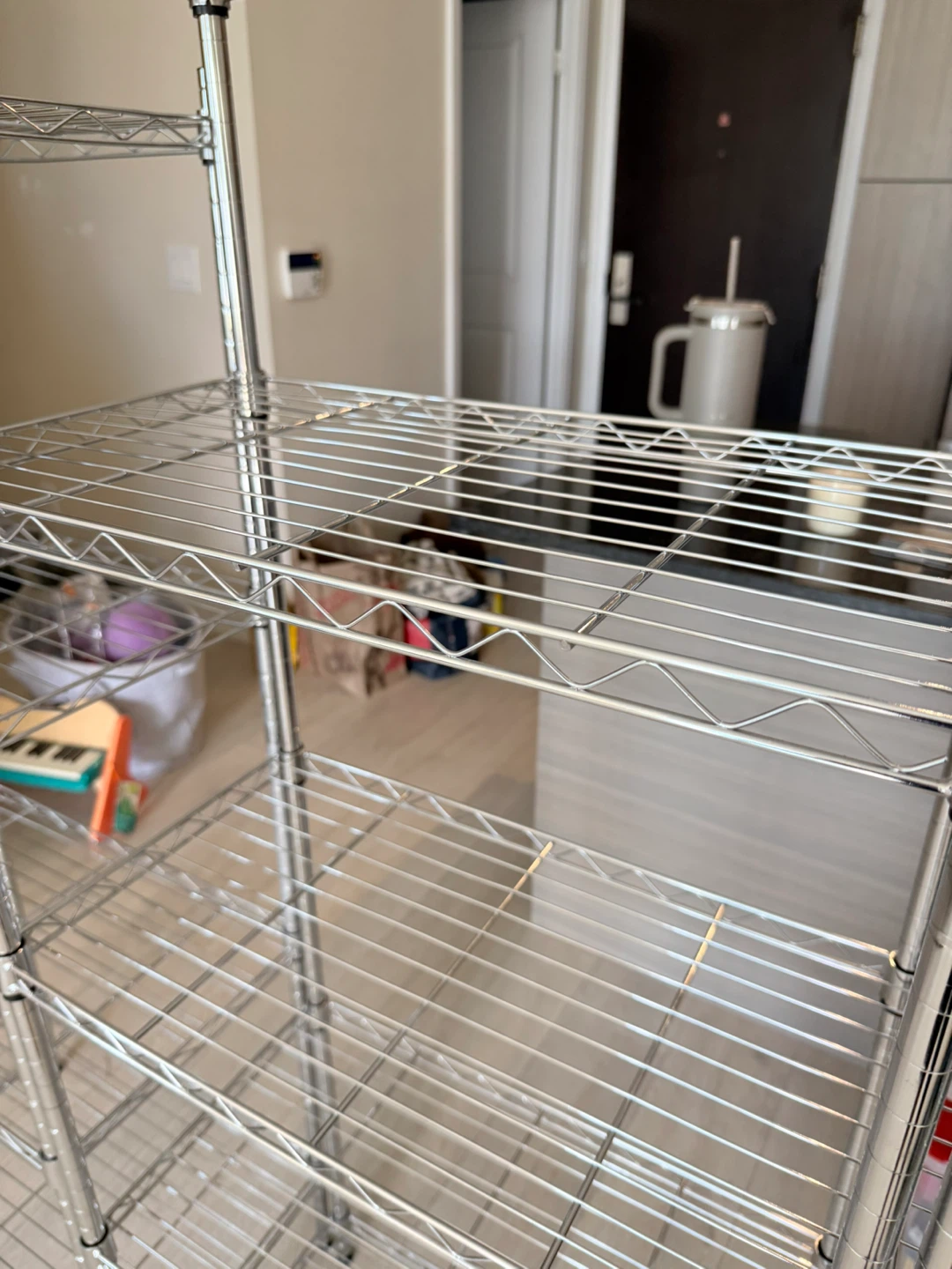 4-Tier Chrome Wire Shelving Unit, Metal Storage Rack - 3 pcs - photo 3