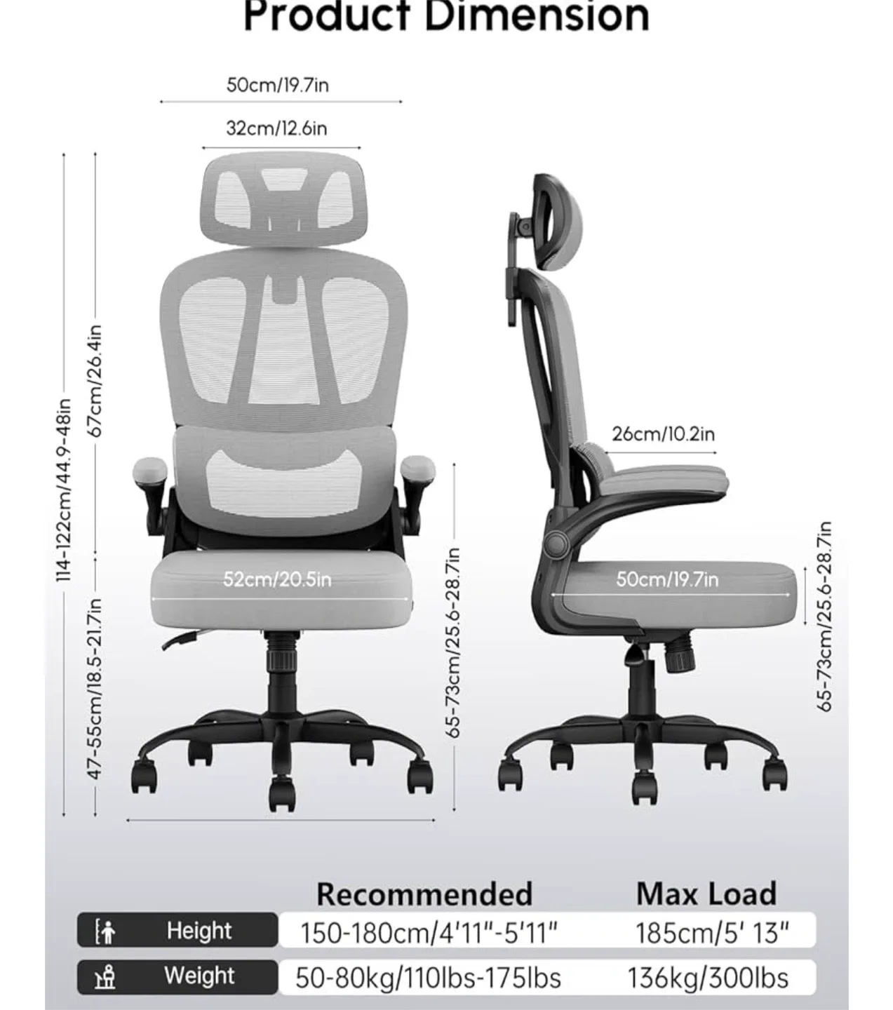 Ergonomic Office Chair - Grey thumbnail