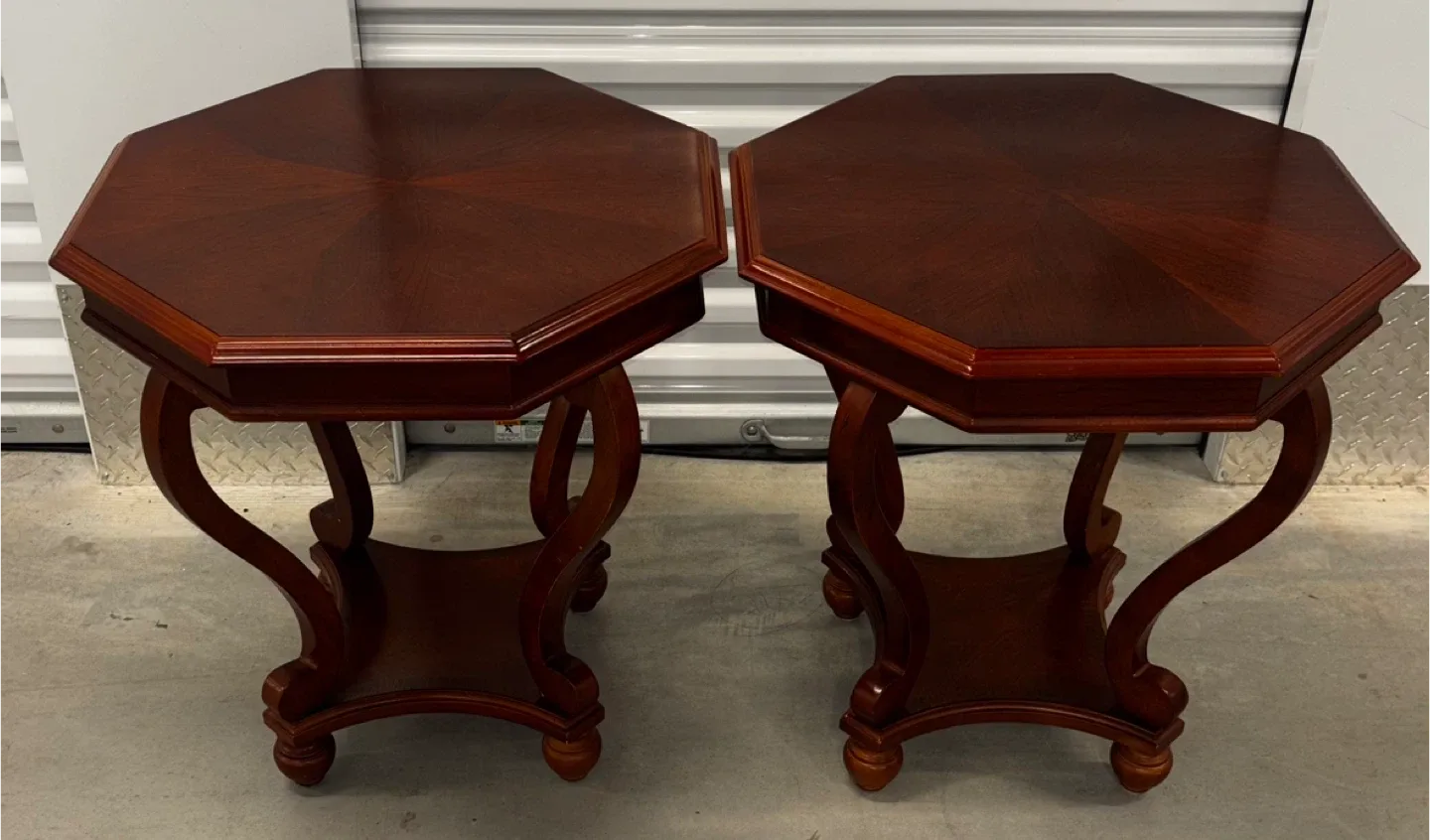 Pair of Mahogany Octagon Side Tables thumbnail