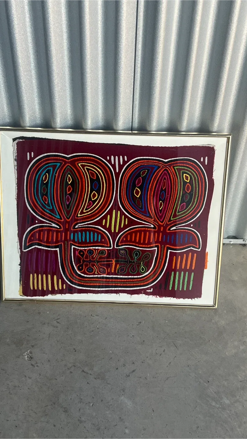 Framed Mola Textile Art image indicator(2)