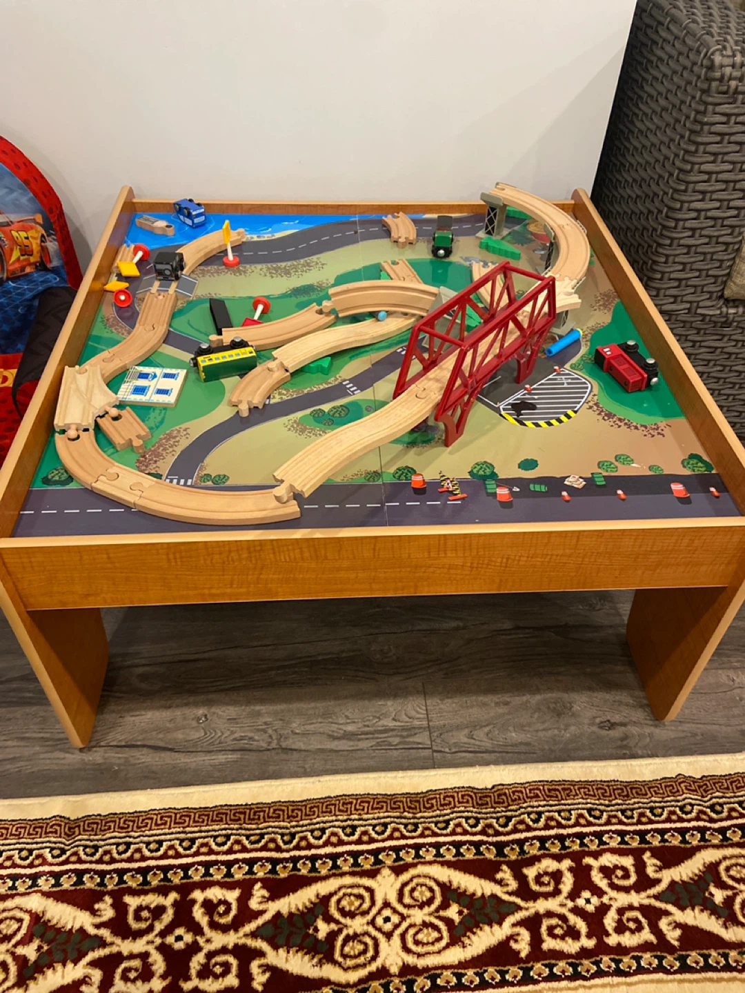Wooden Train Table Set