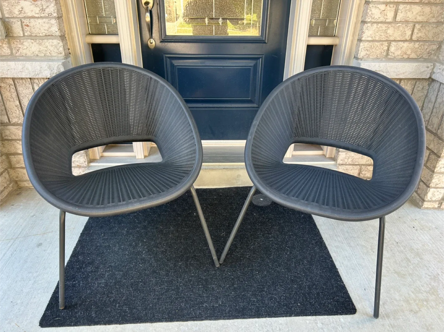 Pair of Woven Outdoor Chairs thumbnail