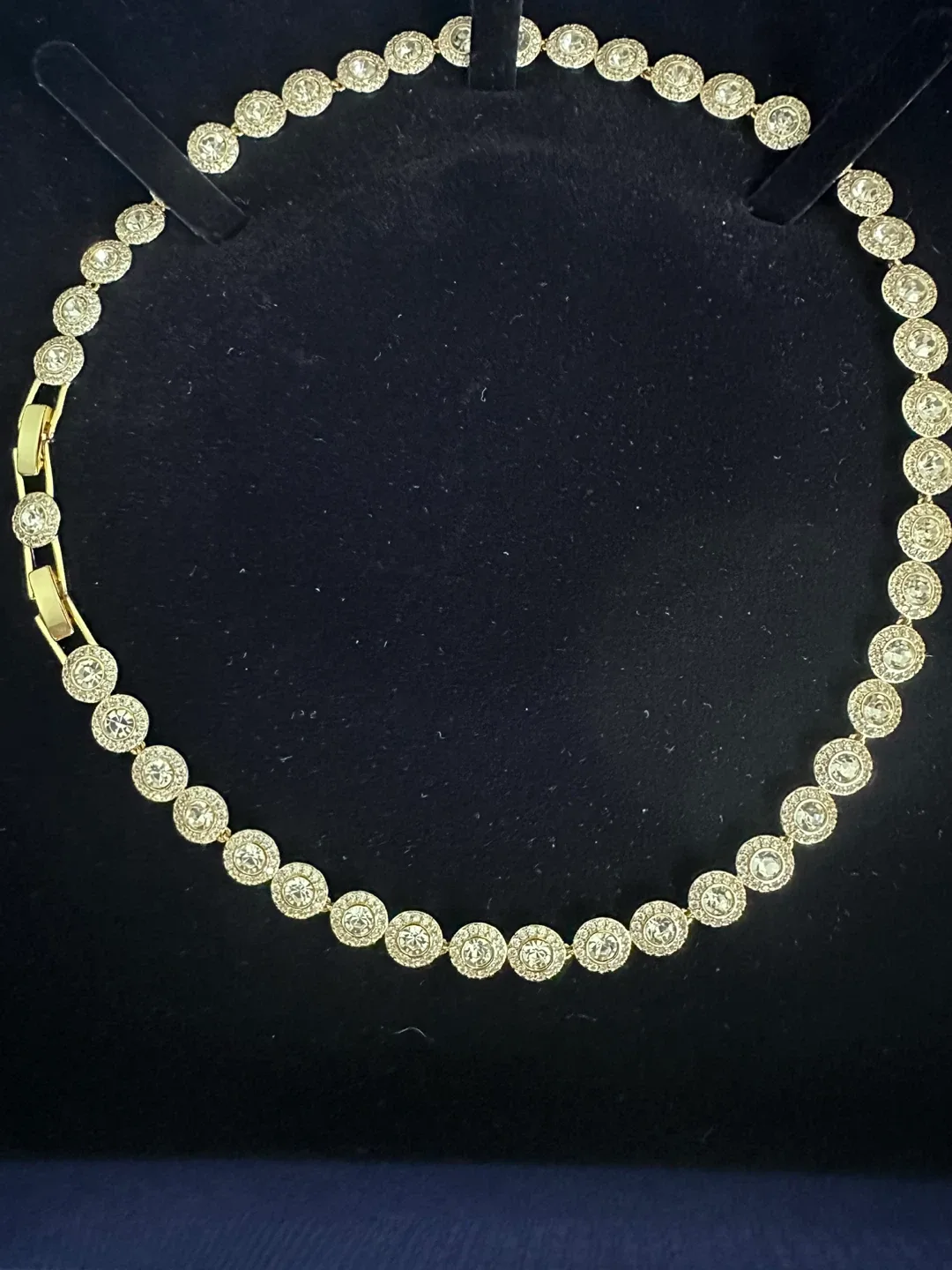 Swarovski Necklace- Gold tone image indicator(5)