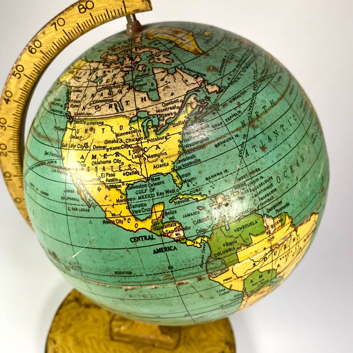 Vintage 1930’s Tin Globe image indicator(2)