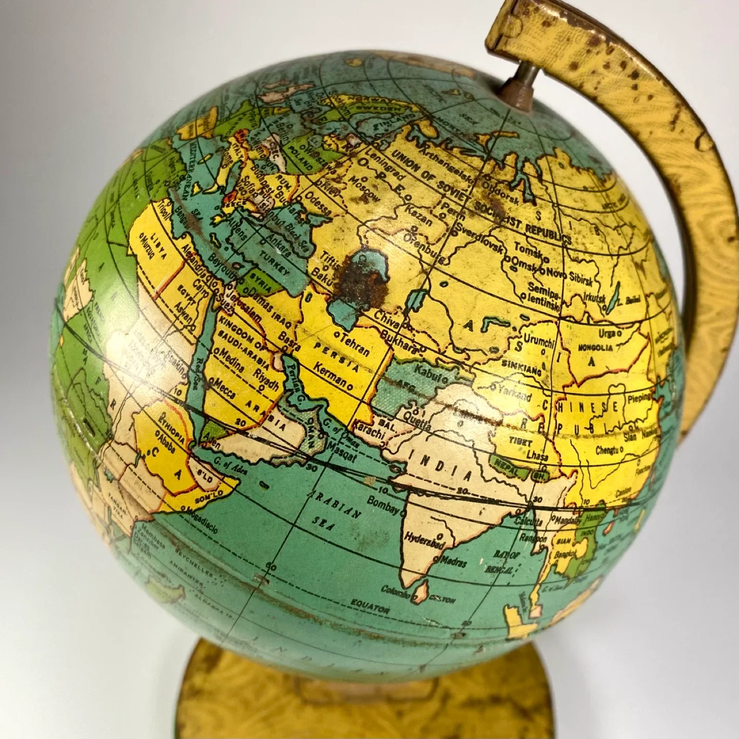 Vintage 1930’s Tin Globe image indicator(3)