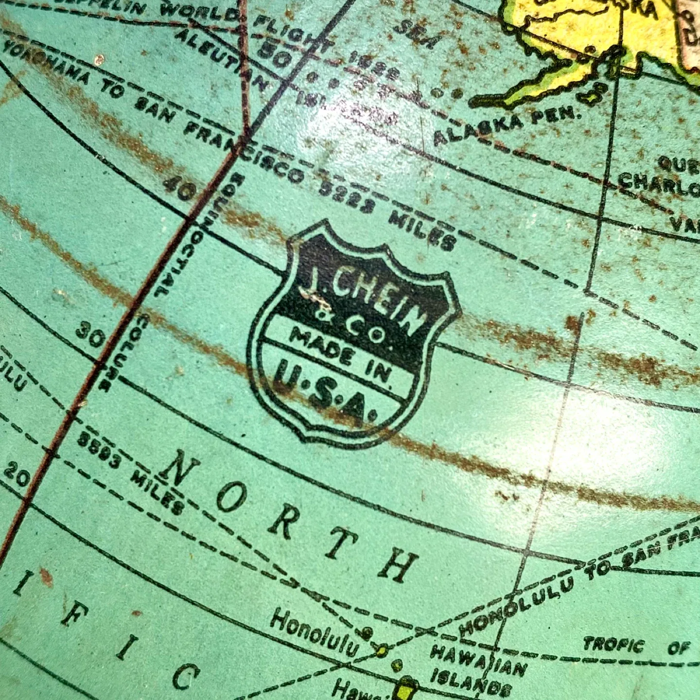 Vintage 1930’s Tin Globe image indicator(4)