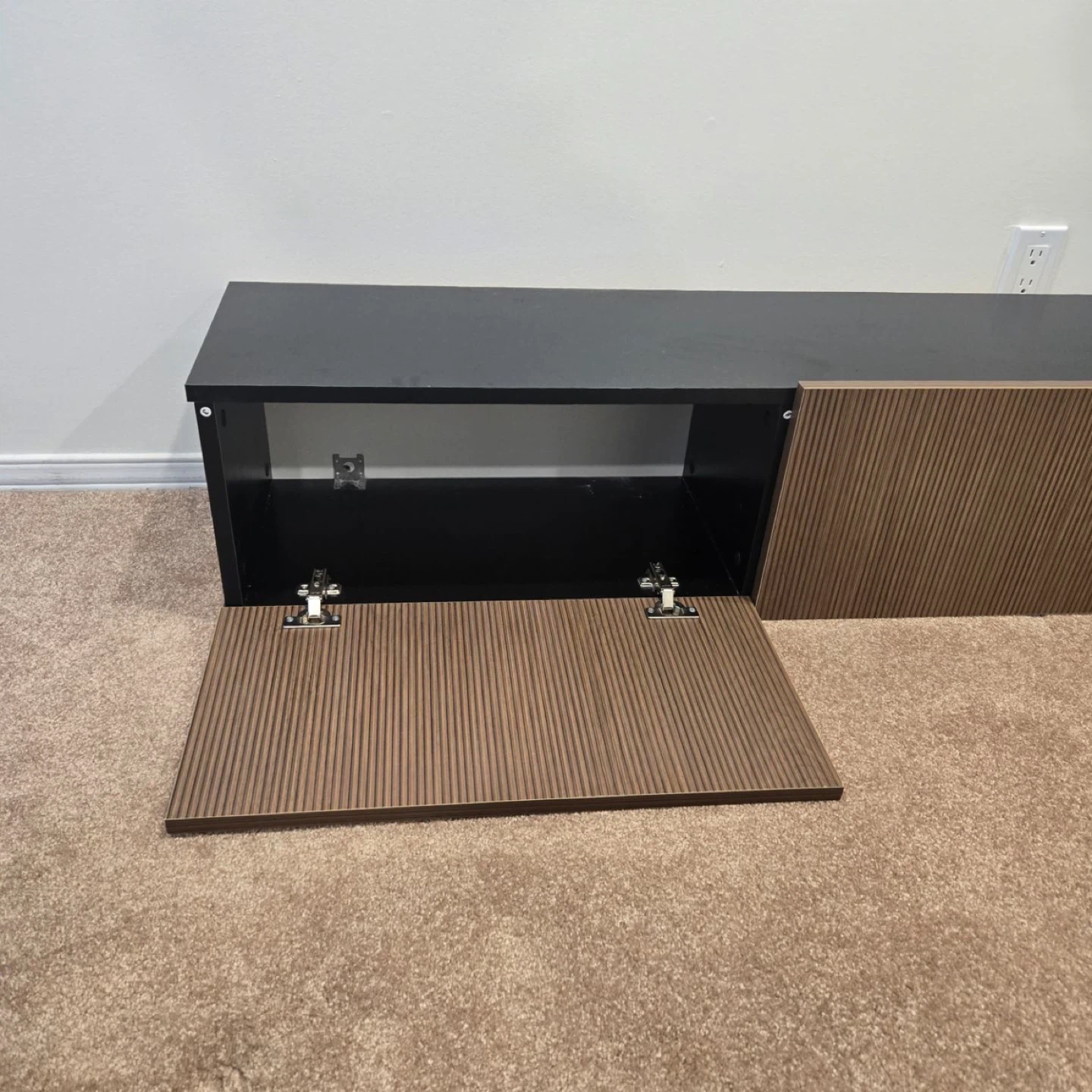 TV wall mount shelf